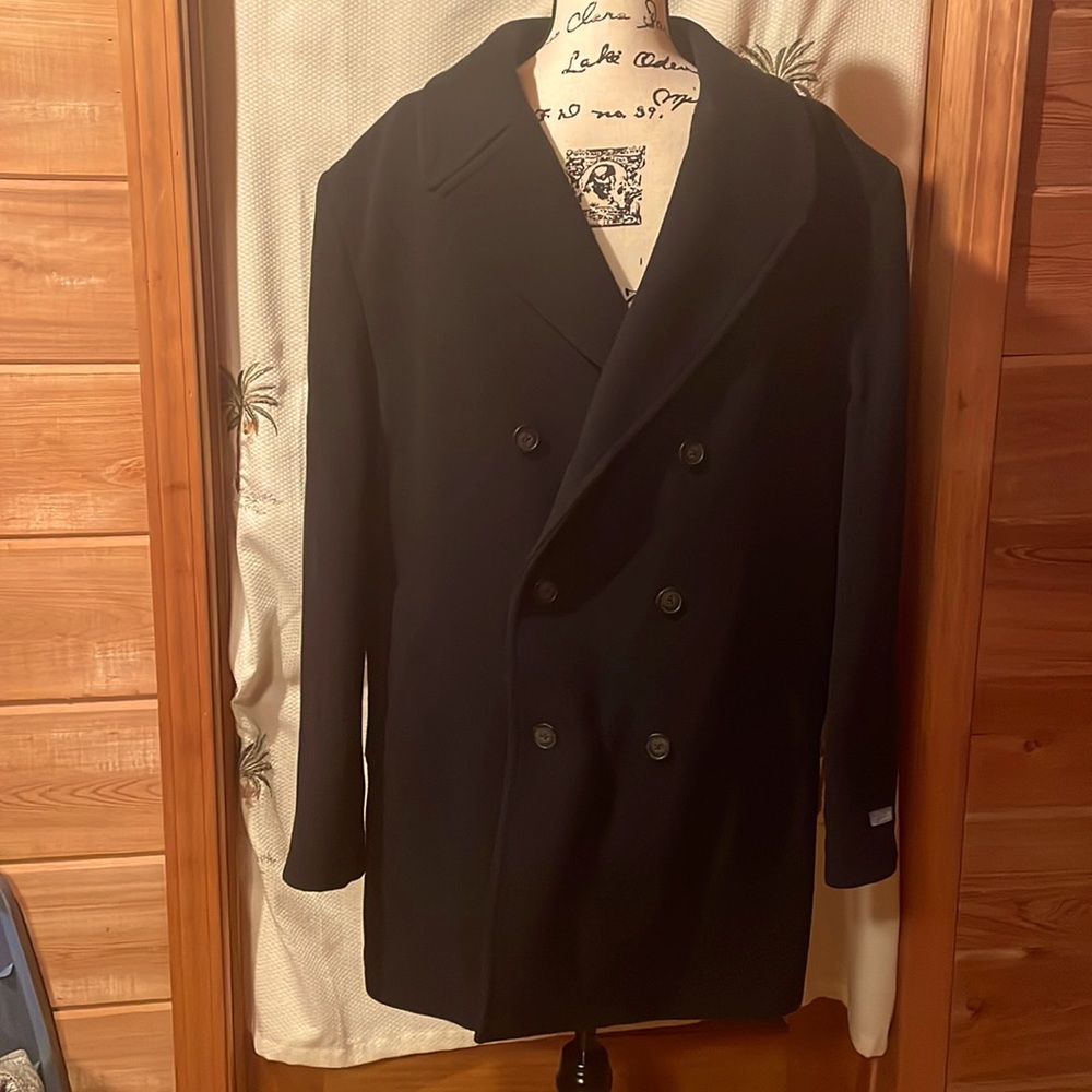 Men’s Madison Black Pea Coat NWT, XL